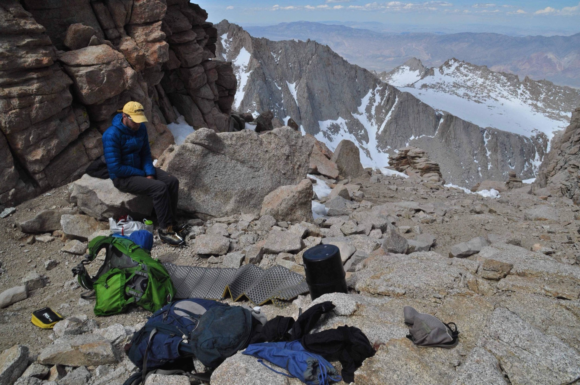 Altitude sickness hits at the Notch. Food, water, and a nap fixed it.