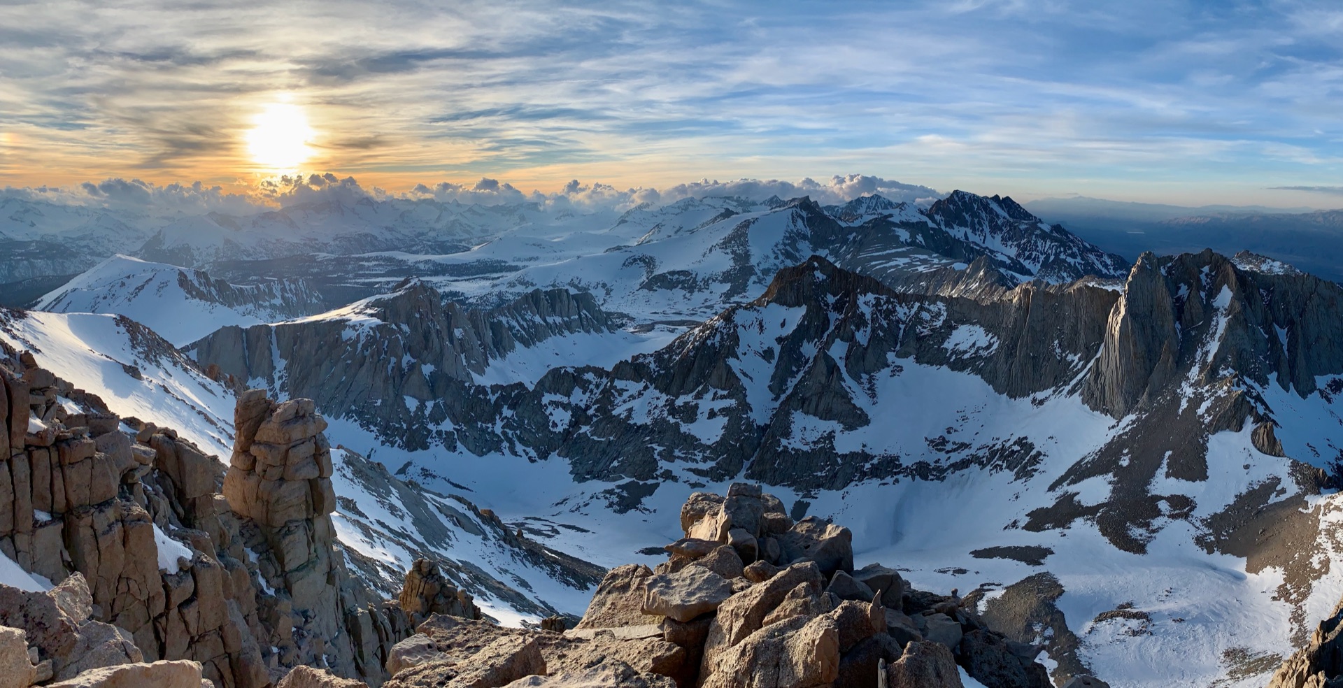 We spent quite a while waiting for sunset, looking toward Mount Russell and the Kern River Canyon.