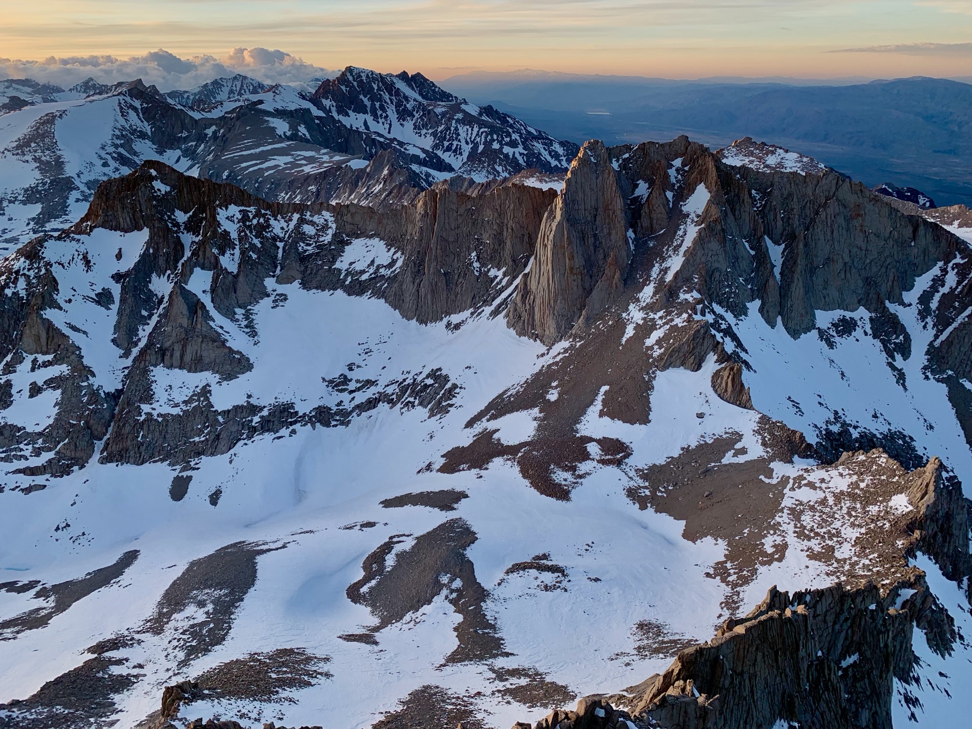 Alpenglow over Mount Russell.
