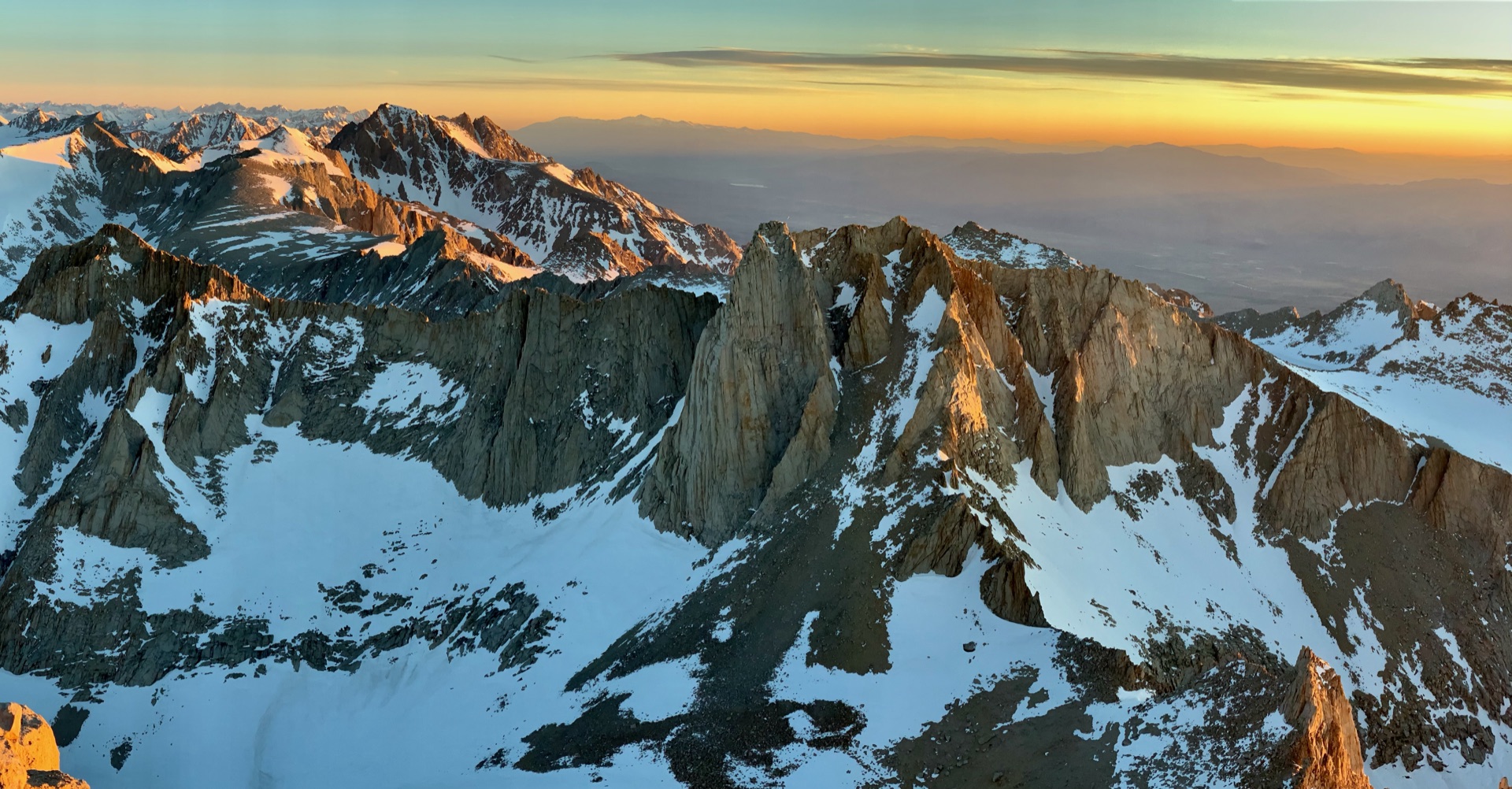 Cold but spectacular sunrise over Mount Russell.