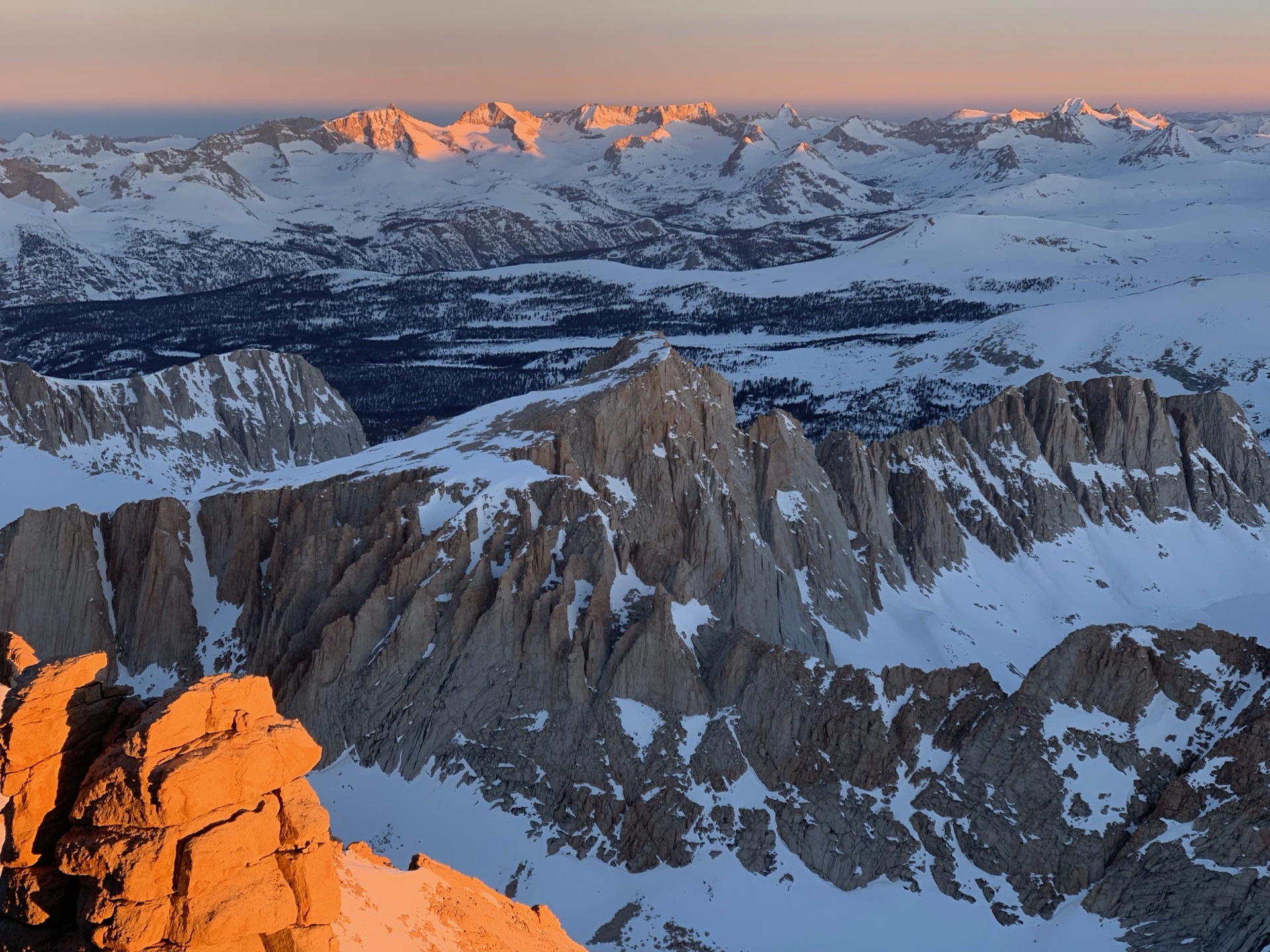 Sunrise over Kern River Canyon.