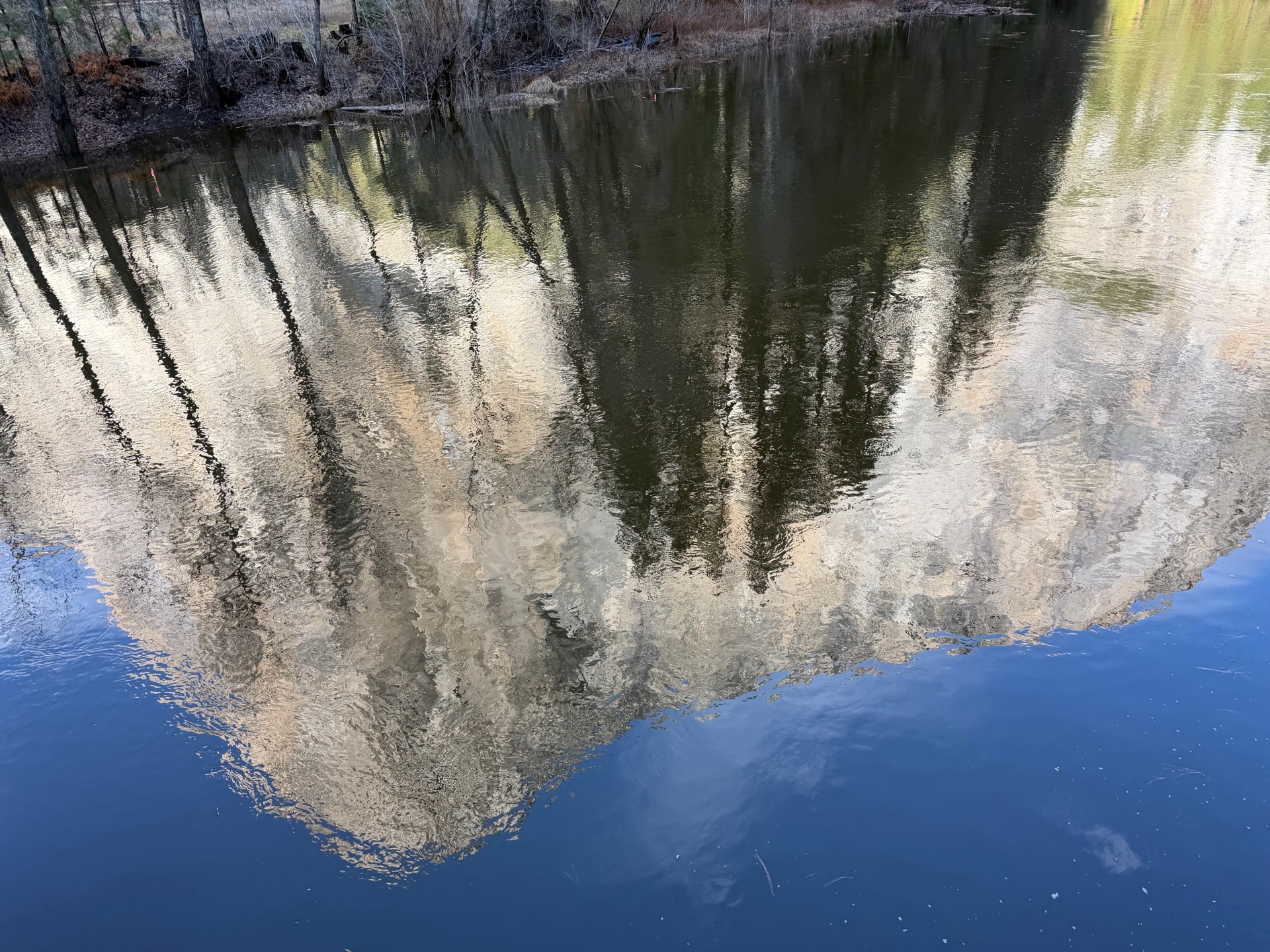 El Capitan reflection from El Cap Bridge.