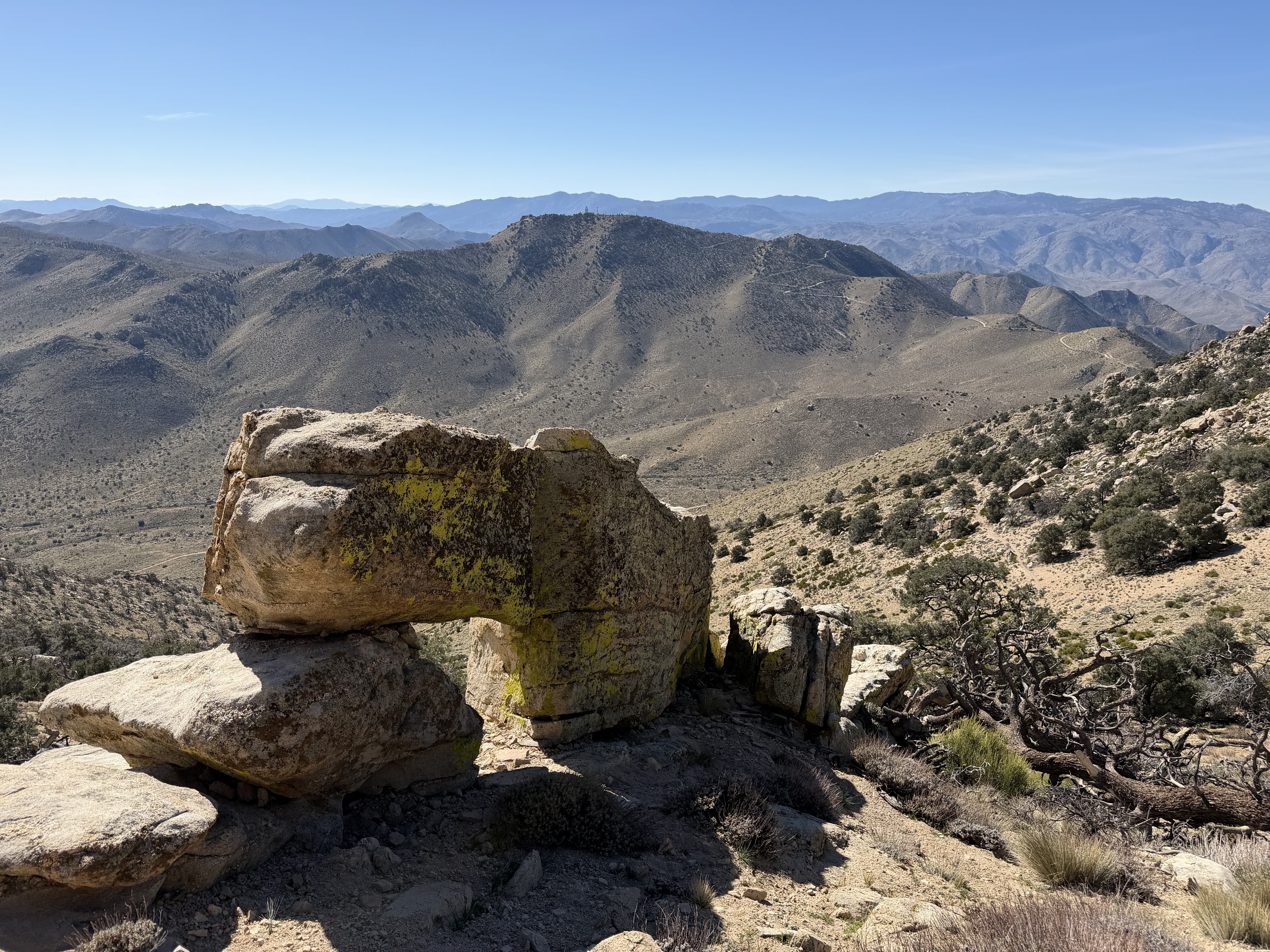 View from Skinner Peak Ridge, back towards Mayan Peak