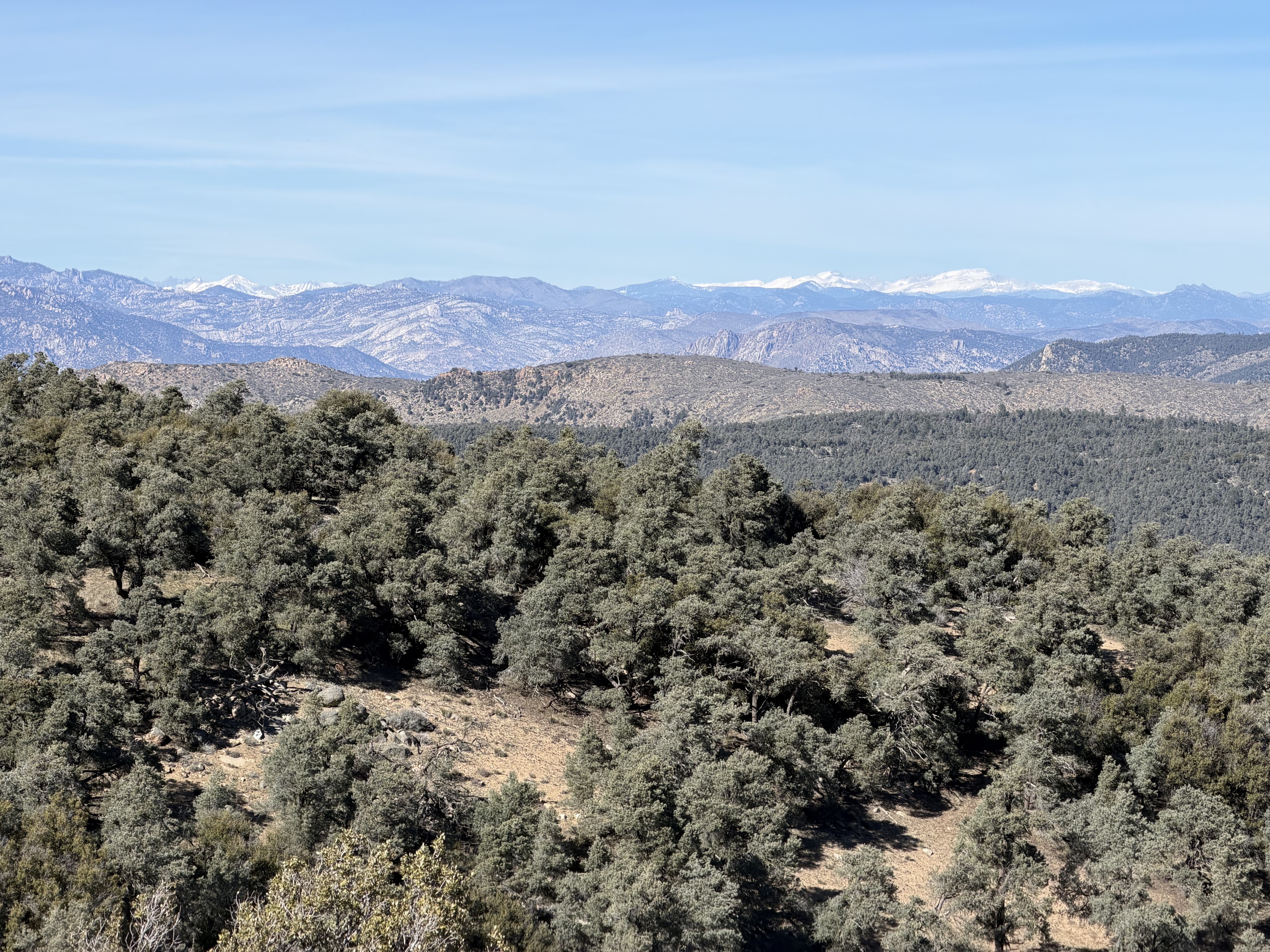 High Sierra Crest comes into view from Skinner Peak Ridge
