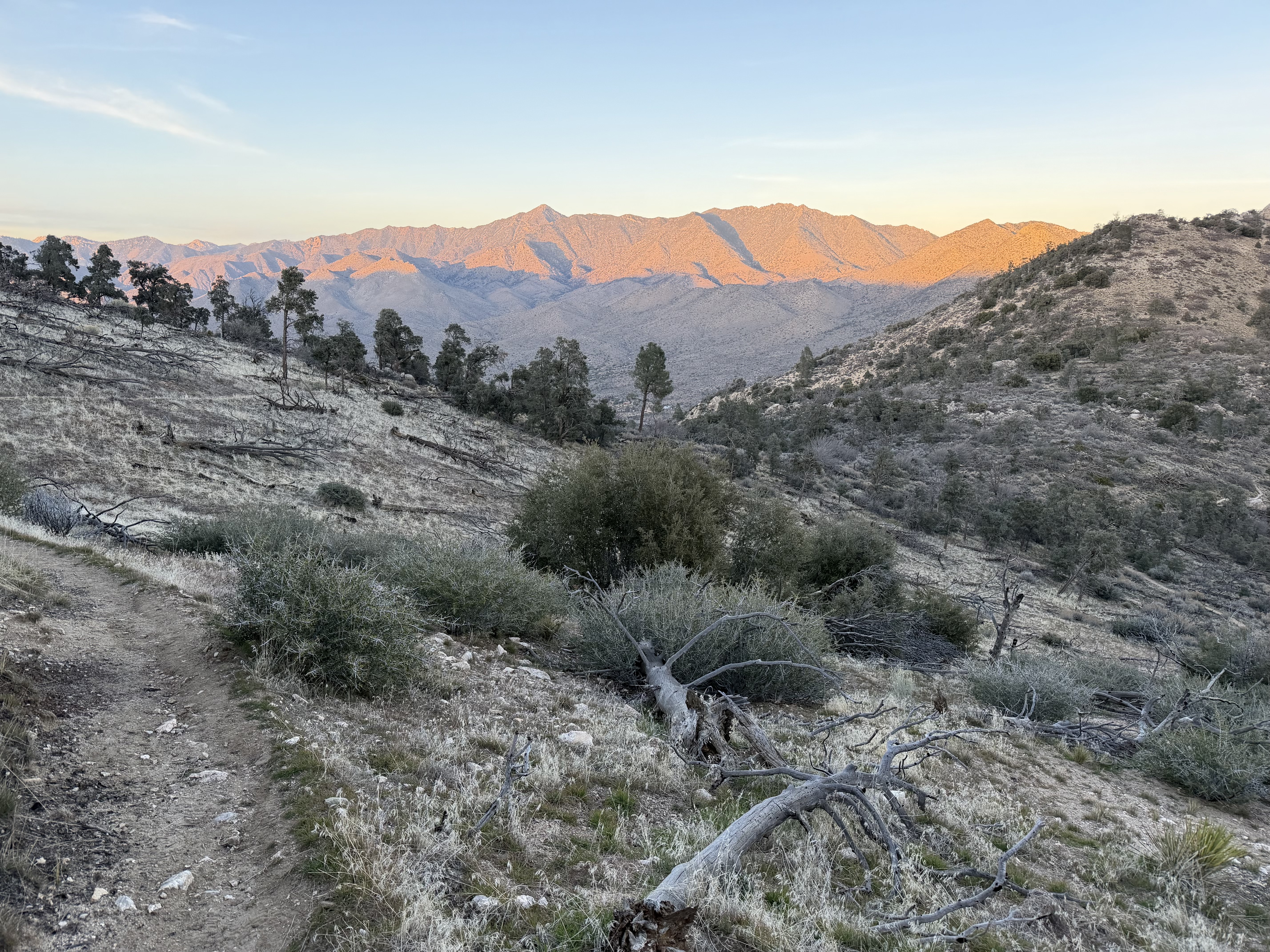 Sun sets as the next stage of the traverse unfurls before me