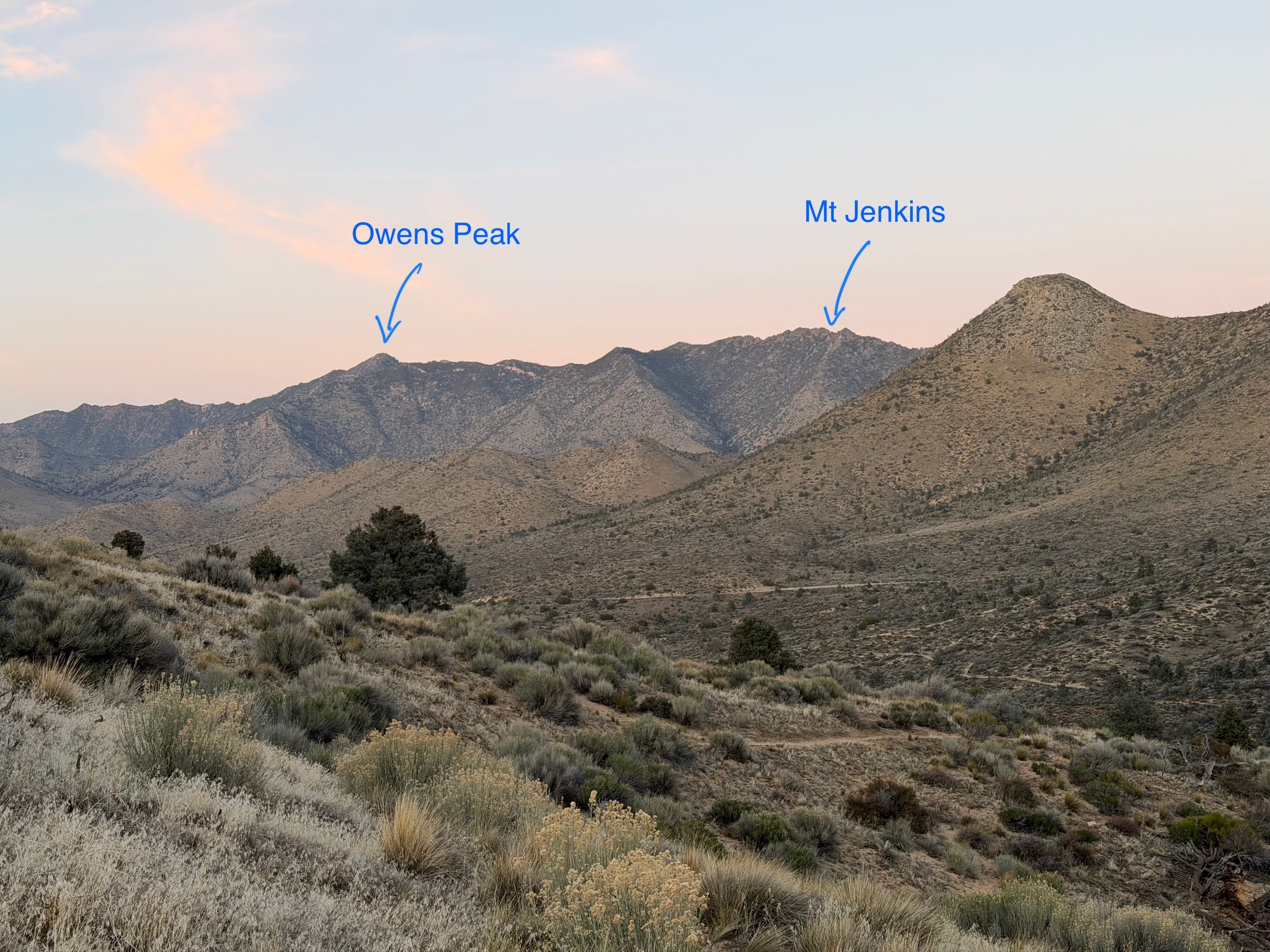 Owens Peak Wilderness ahead