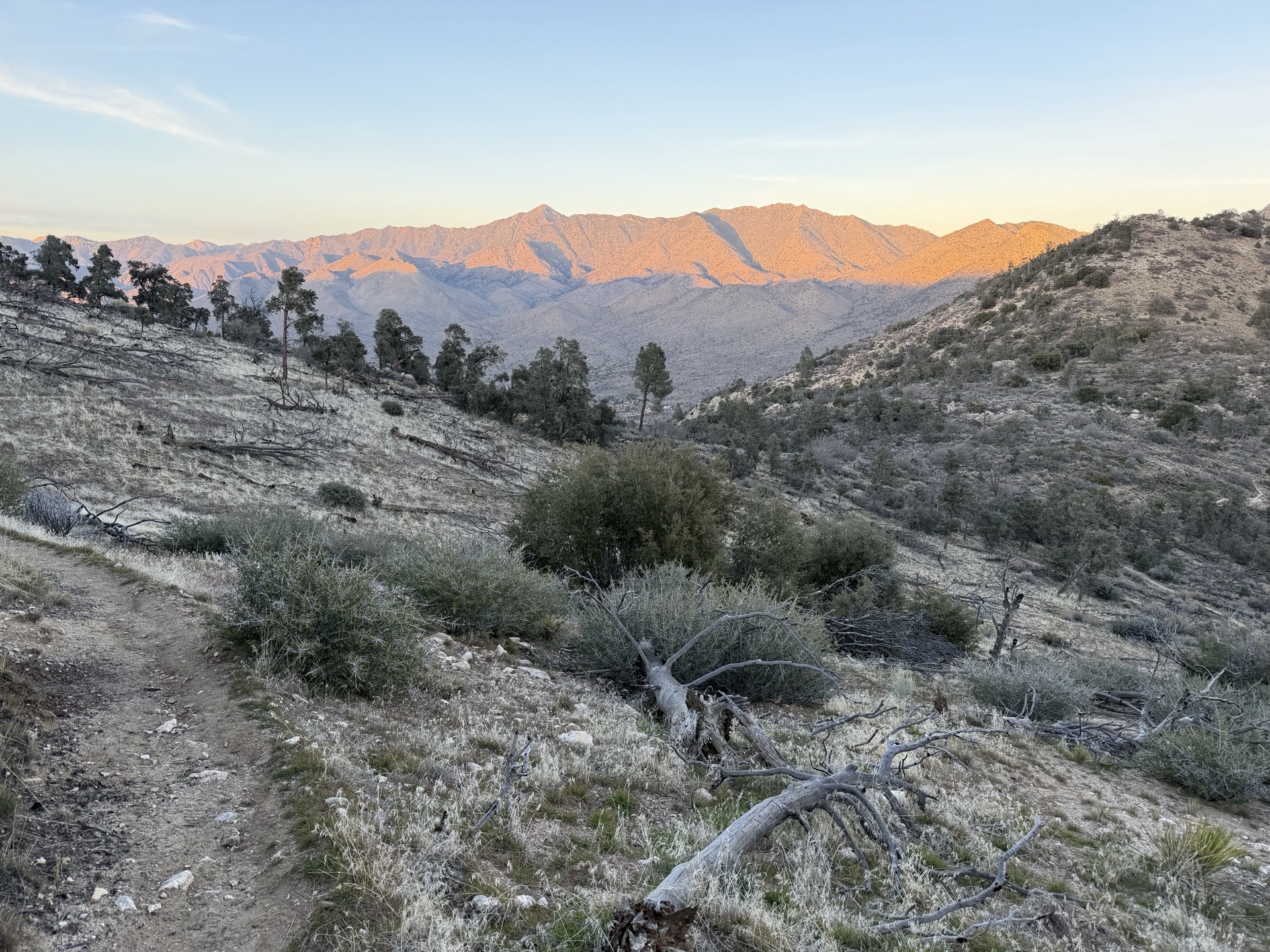 Sun sets as the next stage of the traverse unfurls before me