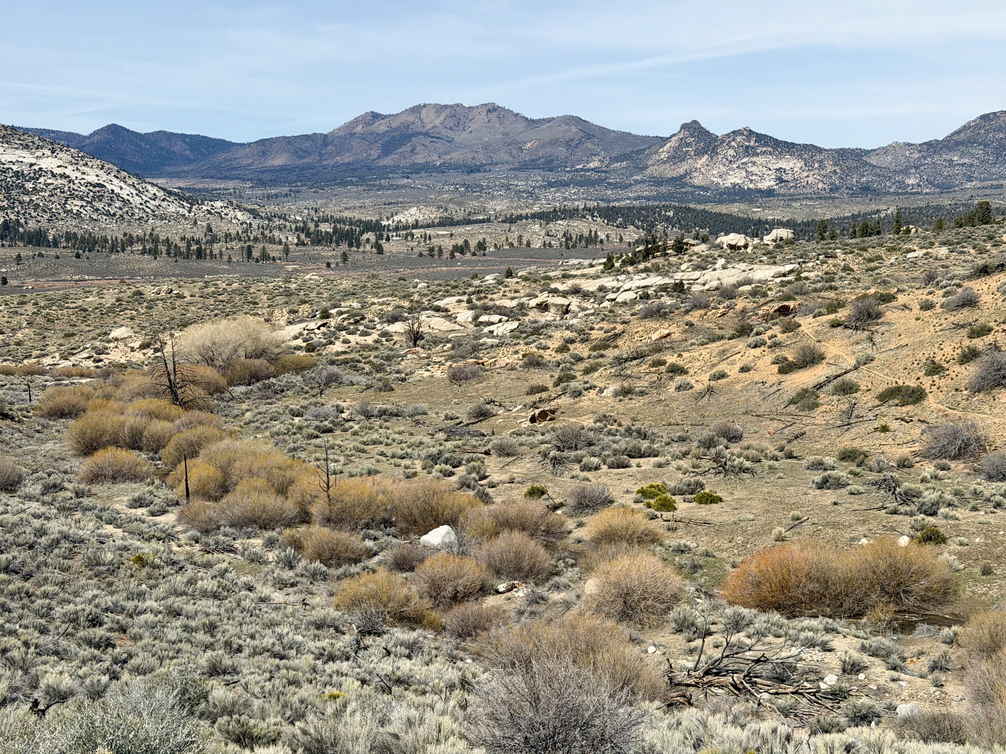 Descent to South Fork Kern River valley marks the end of the first half of the trail