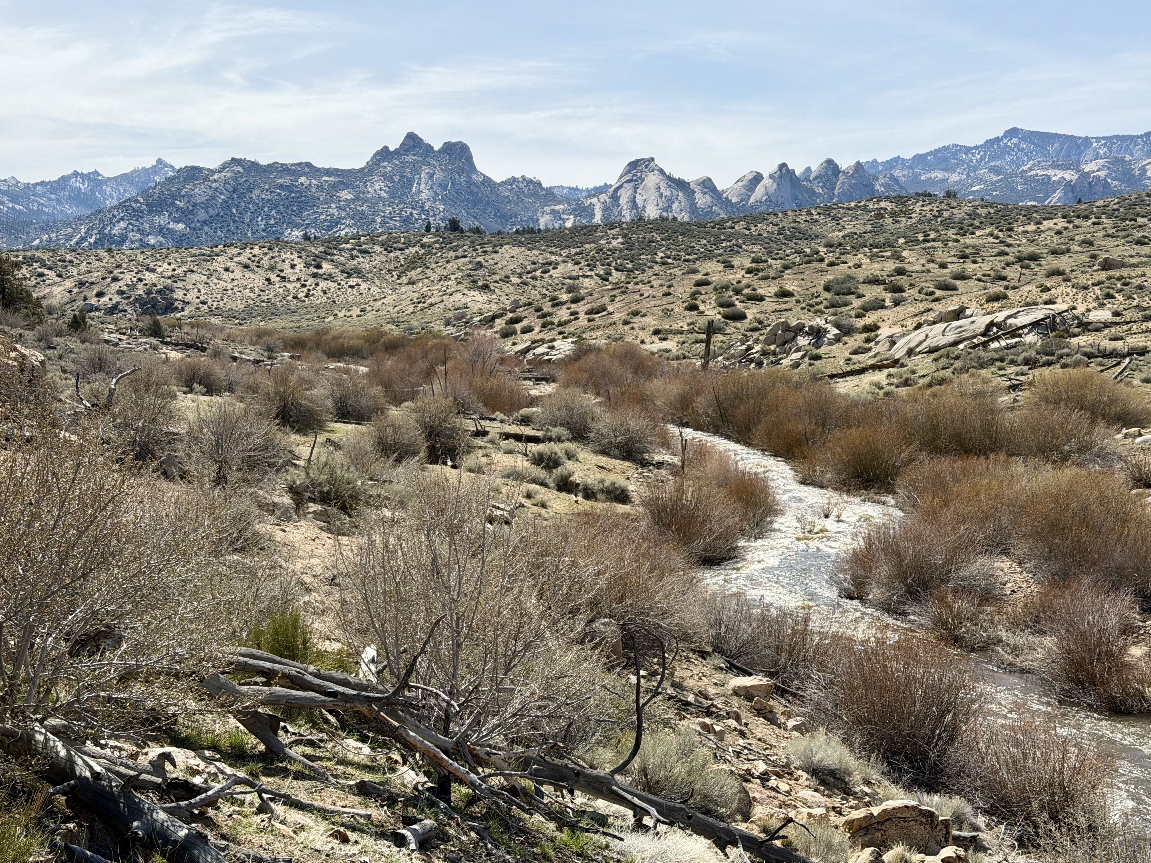 South Fork Kern River flowing toward the Domelands