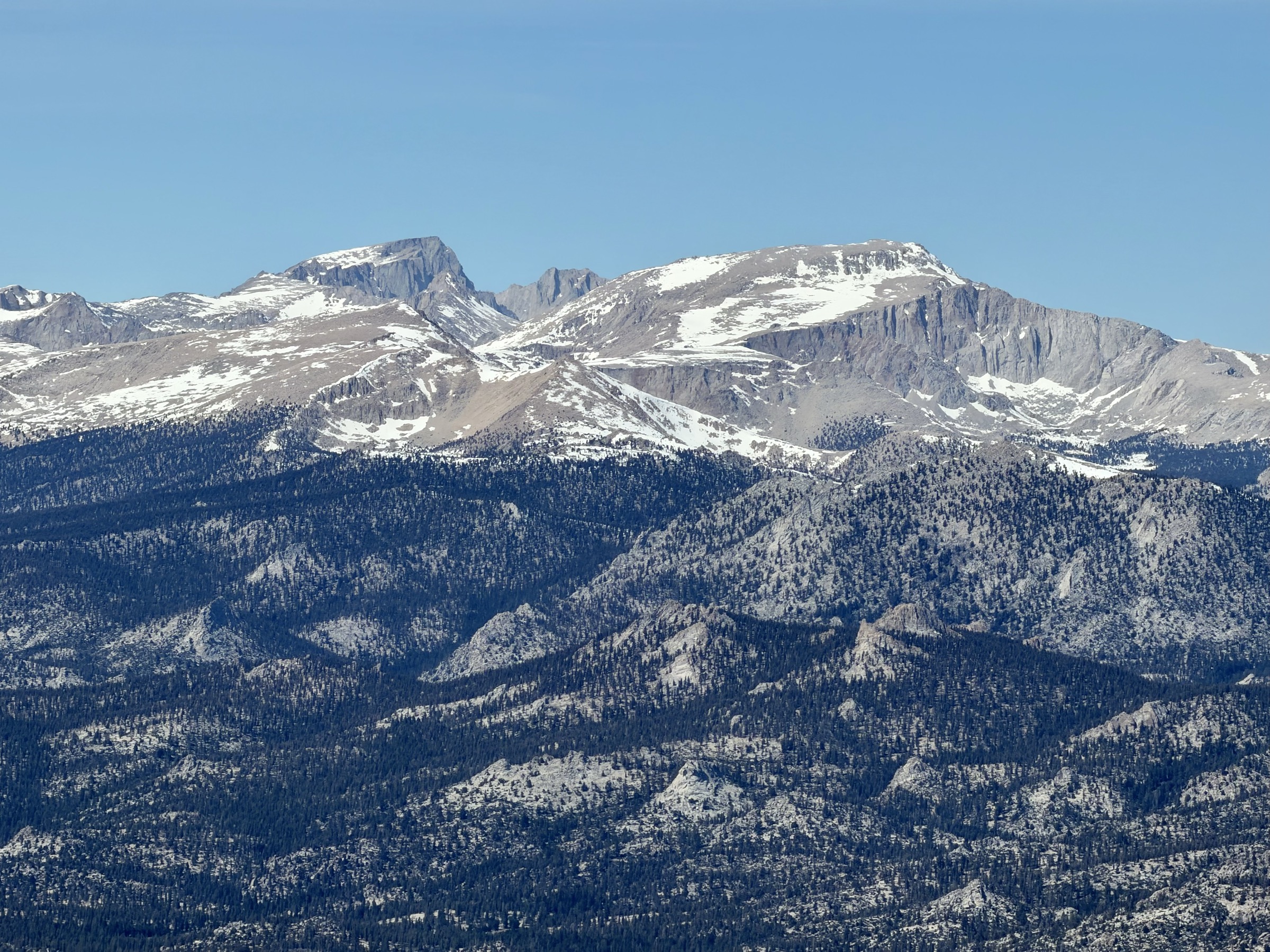 Mount Langley and Mount Whitney, close up